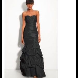 Formal mermaid style strapless gown